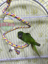 Small and medium-sized parrot climbing rope swing toy cotton rope toy spiral total length about 12 m diameter about 1 2cm