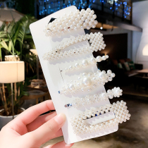 The division Vine same pearl clip headgear clip issuing word clip network red hairclip sub-Edge clamp hairclip ding jia girl