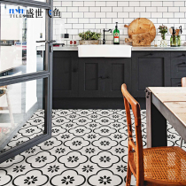 Nordic tiles Black and white tiles Toilet Bathroom non-slip floor tiles Kitchen balcony geometric wall tiles 300X300