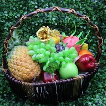 Fruit basket gift high-grade portable fruit basket willow woven rattan woven gift packaging Fruit shop special creative living room household