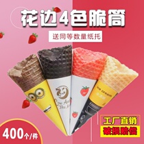 Ice Cream Strawberry Color Cherry Blossom Egg Barrel Sweet Drum Ice Cream Egg Toppyour Pink Crispy Crisp Warf Silo Commercial