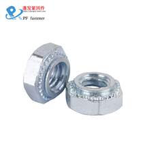 Embossed material m3 external hexagonal riveting nut riveting piece pressure plate nut environmentally friendly galvanized-1m8-2