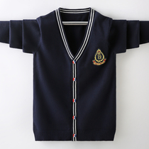 CUHK childrens children sweaters jacket spring autumn season new knit cardiovert boy boy foreign air tide boy Inn windy