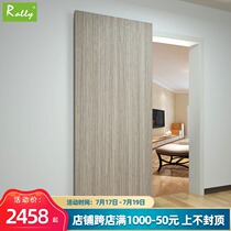 Ghost door Invisible hanging rail Sliding door Trackless Nordic Barn Door Bedroom Kitchen Bathroom Buffer sliding door