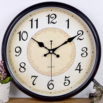 Three-dimensional simple clock when clock White simple retro indoor Bell beauty salon European wall hanging room clock