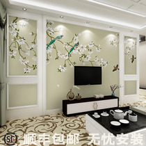 New Chinese TV background wall wallpaper living room bedroom film and television Wall mural non-woven wallpaper decoration seamless wall cloth