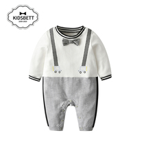 Baby onesies boy gentleman clothes in the spring and autumn wai chu fu romper pa fu spring full moon age dress tide