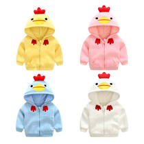 Male baby 0 1 1 year old half female baby coat small jacket Autumn Spring Autumn plus velvet autumn foreign baby baby