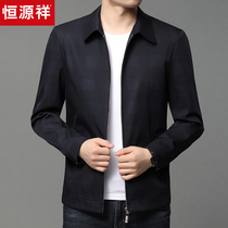 Hengyuan Xiang middle-aged jacket mens spring and autumn lapel mens casual jacket shirt dad jacket autumn jacket