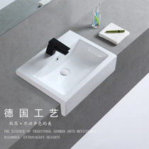 60cm semi-embedded washbasin semi-inlaid table with basin ceramic semi-hanging basin semi-buried washbasin for domestic use