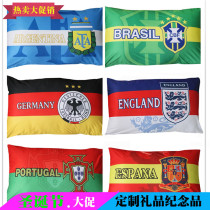 Spot European Cup 2021 value football fan supplies Real Madrid Brazil printed pillow cover Pillow core Long pillow hair