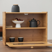 Bamboo tea storage cabinet Multi-function locker Solid tea ceremony tea cabinet Tea large storage shelf Tea ceremony zero matching