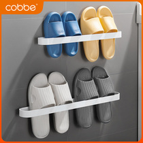 Kabe-free punching bathroom slippers toilet wall hanging shoes to accommodate artifact toilet shelf