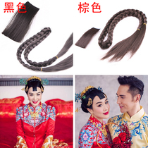 Chinese wedding multi-style bride wig bag Xiuhe clothing accessories braid bangs costume styling whole set of wig women
