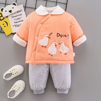 Baby clothes Autumn and winter suit split male and female baby 3 three 4 four 5 five 8 eight 9 90 months 7 winter cotton coat