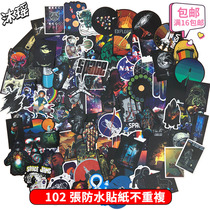 Handbook diy sticker 102 creative NASA space astronaut material notebook phone case decorative stickers