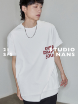 (NANS) Dual yarn Tight Spinning Subject Twist Font Not Fall color stereotype Flocking Collision Color Imprint standard TEE