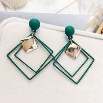  Matching skin tone European and American geometric temperament earrings earrings simple personality Korean wild long pendant earrings earrings women