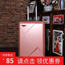 Suitcase Pull Lever Box Universal Wheels Women 20 Inch Small Men Boarding Password Suitcase Leather Case Mesh Red Ins New