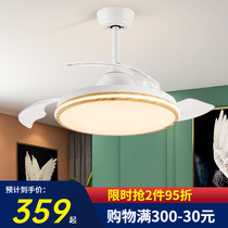 Invisible fan lamp ceiling fan lamp light luxury home living room dining room bedroom ceiling with electric fan chandelier integrated frequency conversion