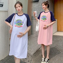 Pregnancy Woman Dress Summer Dress 2022 New Loose Large Code Pregnant Woman Lian Dress Summer Dress Summer Pregnant Woman Dress Summer Thin
