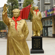 Bronze statue of Grandpa Mao Fine-cast waving windbreaker standing statue of Great man 1 26 meters and 1 83 meters Chairman statue Hall decoration