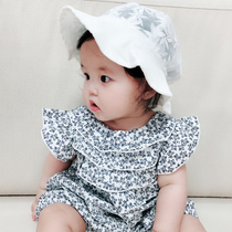 Korean baby sunshade hat summer thin baby girl cotton lace hat Princess sun hat fisherman hat