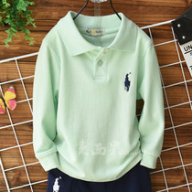 New boy long sleeve T-shirt cotton 8 Autumn 10 years old 12 childrens T-shirt 11 boys shirt 13 big children 14 primary school students