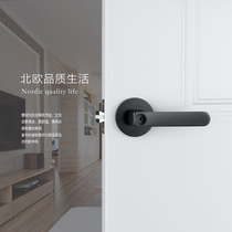 Minimalist Spherical Lock Indoor Black Room Door Lock Bedroom Door Handle Home Mute Door Lock American Single Tongue Universal