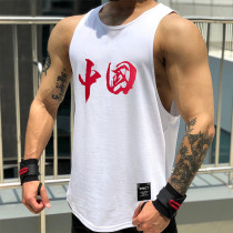 Muscle captain Chao brand flag fitness vest men sleeveless sports T-shirt clothes summer basketball running training suit
