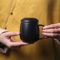 Ling Sheng a large-capacity mug custom band cover filtering tea cup and a tea cup in the office of the ceramic water cup