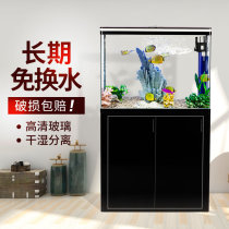 Sen Sen fish tank Medium-sized desktop household glass ecological goldfish tank Small rectangular free-change living room aquarium