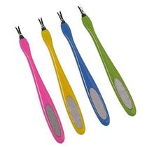 V-shaped knife edge high quality dead skin picking exfoliating fork with nail file