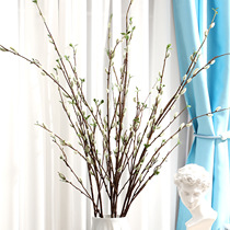 Light luxury modern masonry tea table planting silver willow hotel interior office flower decoration simulation fake flower willow