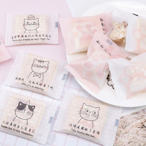 Snowflake crisp bag black and white creative English Lucky Cat four kittens Honey Forest baking machine seal bag