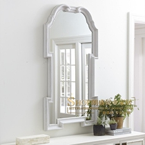 Nordic art porch wall hanging large mirror European and American corridor creative background wall porch full-length mirror customization