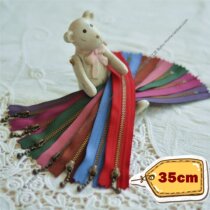 Japanese YKK zipper 3# movable water drop head steady color bronze tooth 35cm