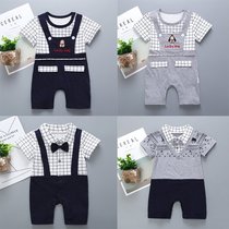 Baby one-piece clothes Pure cotton summer 0 Boy clothes March short-sleeved one-piece clothes September newborn female baby 1-year-old Haya