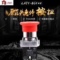 Dresy emergency stop button switch LAY5-BS542 mushroom head XB2 with self-lock emergency stop button with light