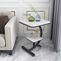 Sofa side table balcony small coffee table simple modern creative marble light luxury corner table small round table bedside table Nordic