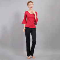 Yoga Suit Womens Speed Dry Temperament Good Looking Horn Cuff Professional High-end Display Slim Middle Sleeve Fashion Sports Gym