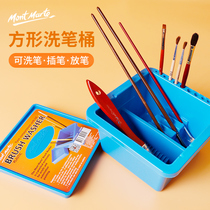 Montmartre multi-function pen washing barrel pen washing barrel Large gouache watercolor acrylic oil painting pen washing barrel color mixing box can be used for illustration pen art supplies Painting tools painting materials