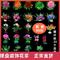 Restaurant dishes plate decoration flowers and plants sassy platter around the edge creative embellishment decoration flower artistic conception plate decoration small ornaments