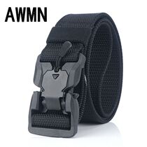 2020 new casual mens belt polyester nylon magnetic buckle lightweight and versatile belt