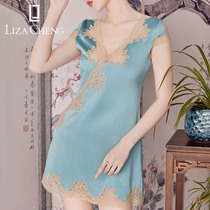 Liza Cheng womens nightdress lace lace edge home clothing short skirt LL00010