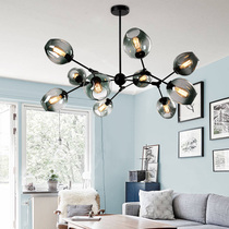 Atmospheric living room molecular restaurant modern simple personality lamp style home Nordic creative lighting chandelier Magic Bean