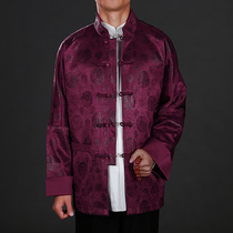 New autumn and winter mens Tang suit jacket Baifulong sleeve Chinese clothing Tang suit national clothing Chinese style