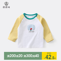 Girls Long Sleeve T-Shirt 2021 Spring and Autumn Baby Baby Thin Cotton Top T-Shirt Childrens Western base shirt