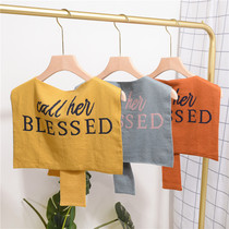 Net red INS shoulder Korean knitted knotted air conditioning room small scarf women knotted autumn and winter outside shawl small cloak