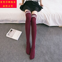  Skirt socks in large childrens leggings High tube socks thin spring and autumn white knee girls red socks